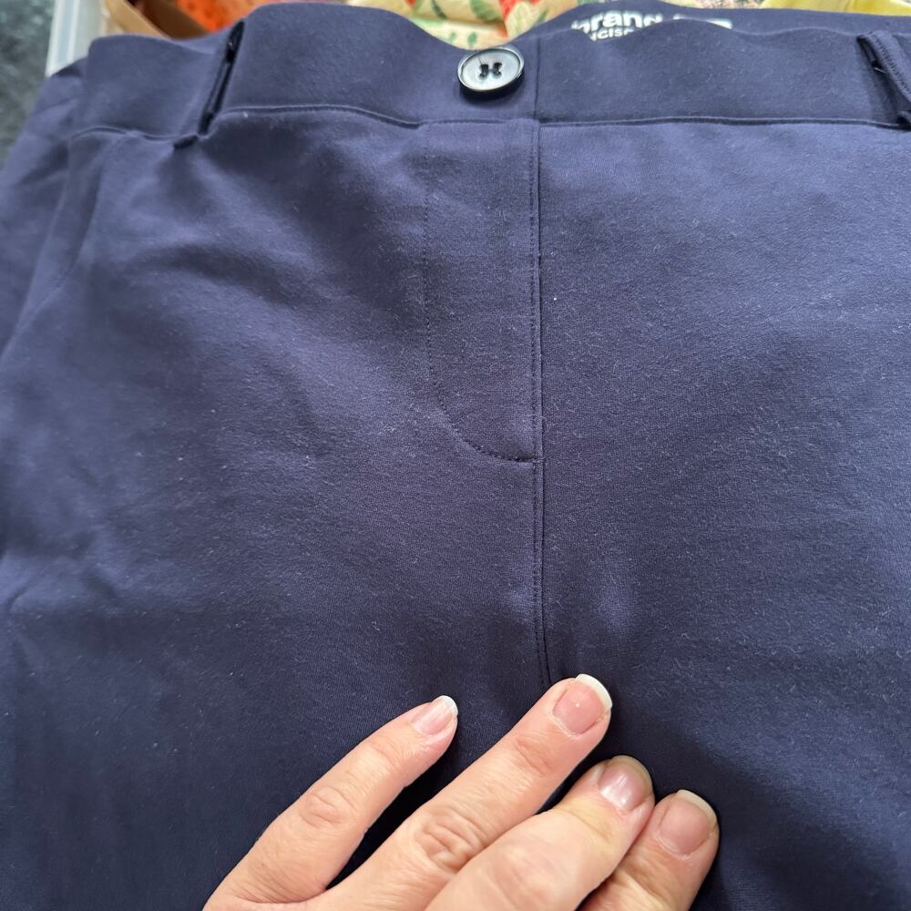 Betabrand Classic Dress Yoga Pant Navy Blue Slimming Stretch Cropped W0249-NY L - Picture 13 of 13